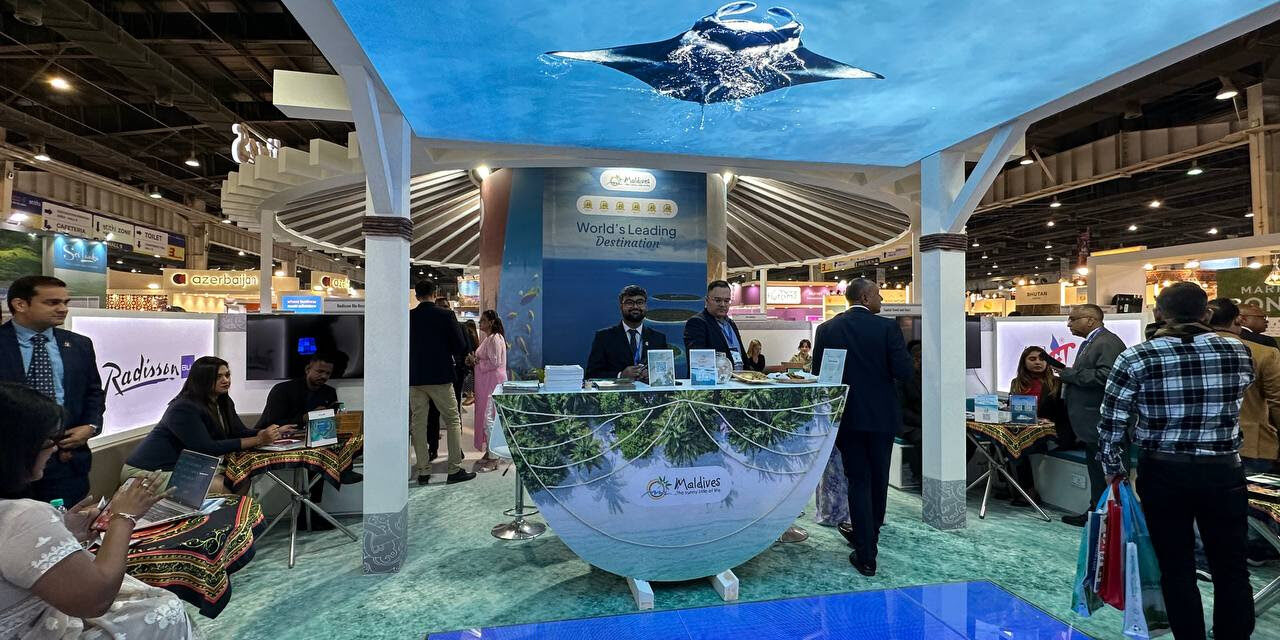MMPRC at SATTE 2024. The Maldives booth that was set up by MMPRC at SATTE 2024.