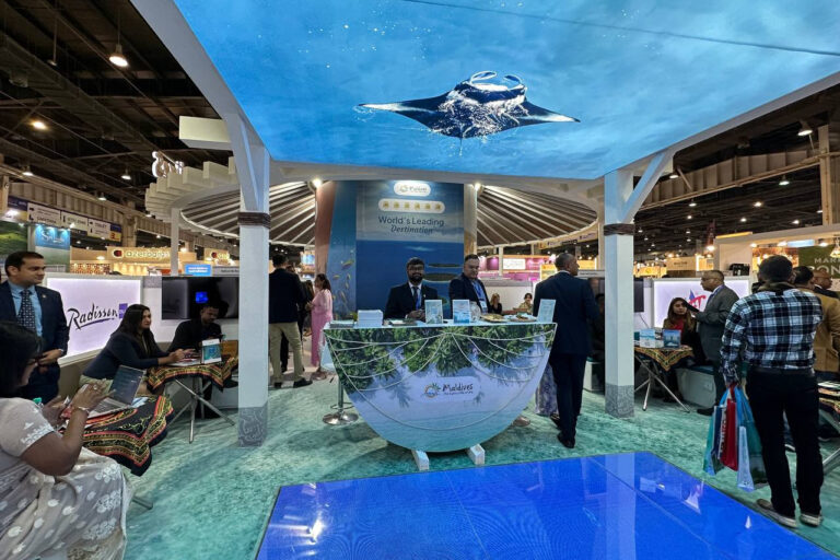 MMPRC at SATTE 2024. The Maldives booth that was set up by MMPRC at SATTE 2024.