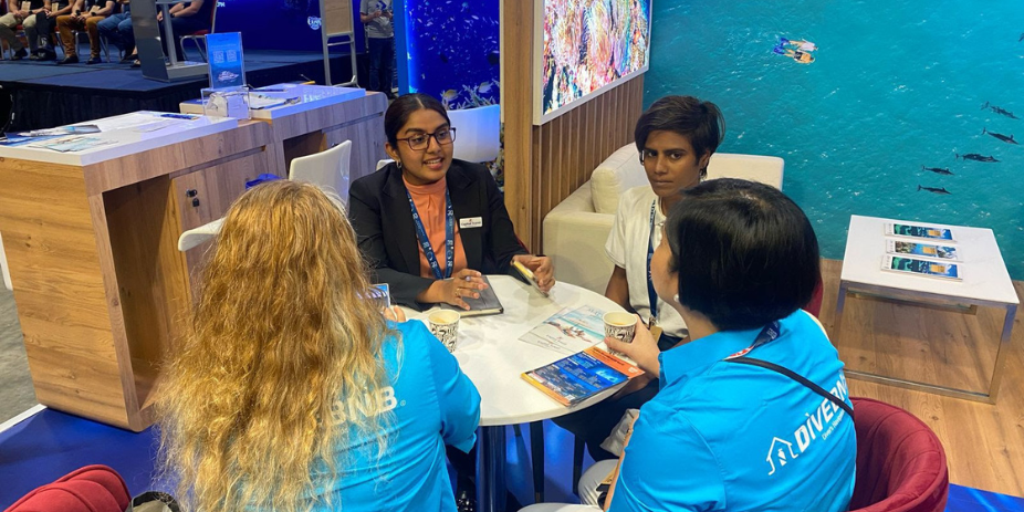 ADEX Ocean Mission 2024 at the Maldives booth