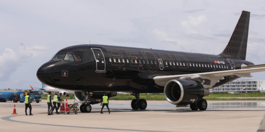 beOnd Airline plane readying for flight beOnd Airline plane readying for flight