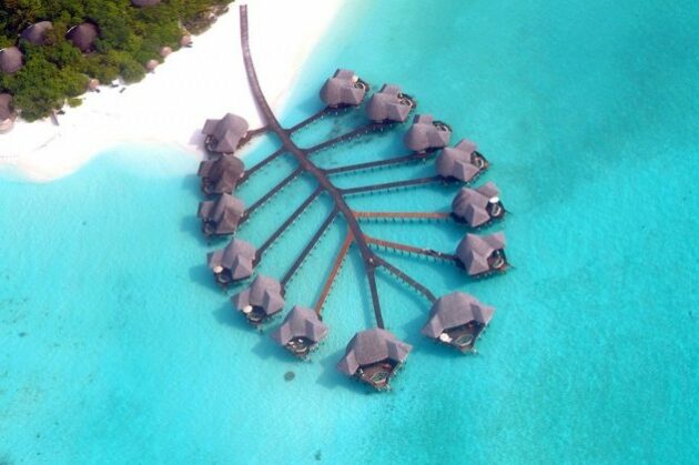 Coco Collection resort Coco Palm Dhuni Kolhu Maldives from above Coco Collection resort Coco Palm Dhuni Kolhu Maldives from above