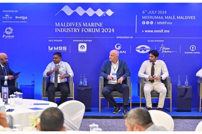 Maldives Marine Industry Forum 2024 panel in progress. Photo Credit: The islandchief via Google Images Maldives Marine Industry Forum 2024 panel in progress. Photo Credit: The islandchief via Google Images